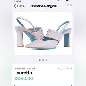 Valentina Rangoni Lauretta pump Size 8 Light grey NWOT Excellent condition